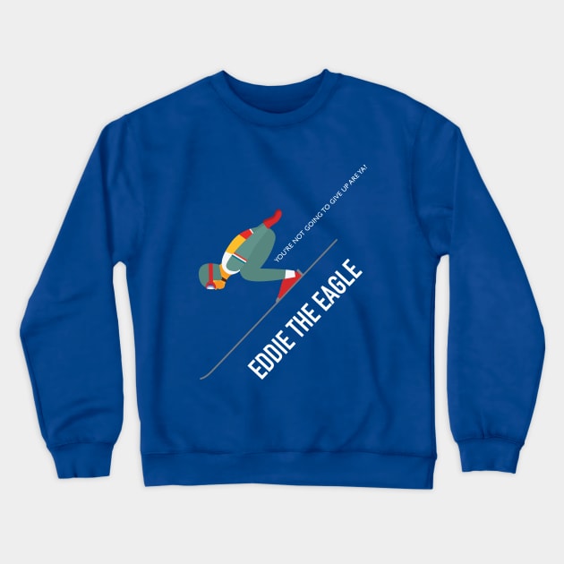 Eddie The Eagle - Alternative Movie Poster Crewneck Sweatshirt by MoviePosterBoy